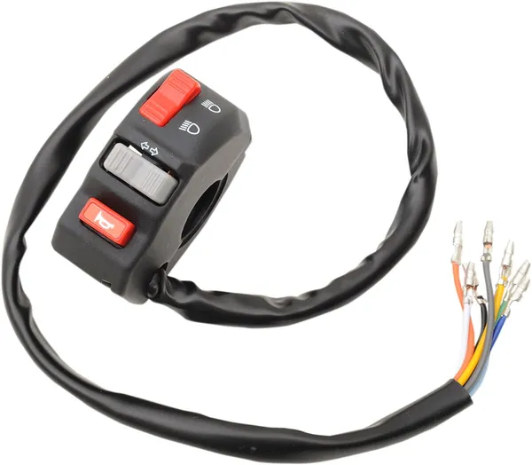 Universal Left-side Handlebar Switch Black, Gray, Red, 1, nordicamoto.ro