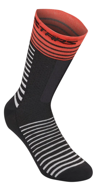 Alpinestars Drop 19 MTB zokni – Fekete/élénkpiros, L-es méret, 1, nordicamoto.ro