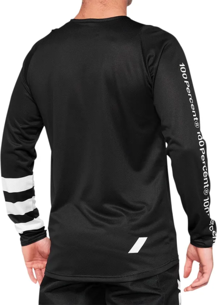 MTB póló, 100% R-Core, fekete/fehér, S-es méret, 3, nordicamoto.ro