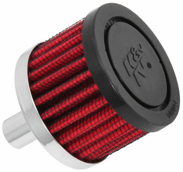 Crankcase Vent Filters Black, Red, Chrome, 2, nordicamoto.ro