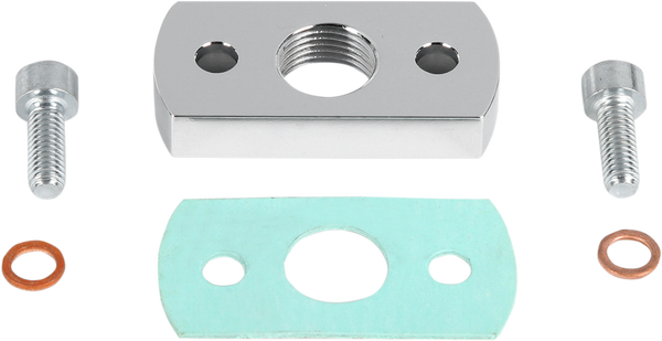 Female Thread 3/8(r) Npt Adapter Plate Chrome, 2, nordicamoto.ro