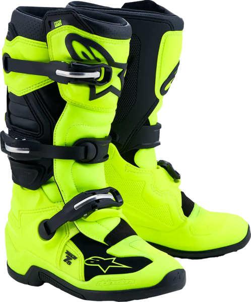 Alpinestars Tech 7S gyermekporvédő, fluoreszkáló sárga/fekete, 40,5-es méret, 1, nordicamoto.ro