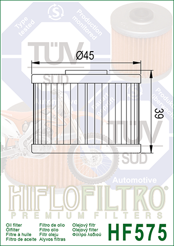 Filtru ulei APRILIA 450 MXV Hiflofiltro HF575, 2, nordicamoto.ro