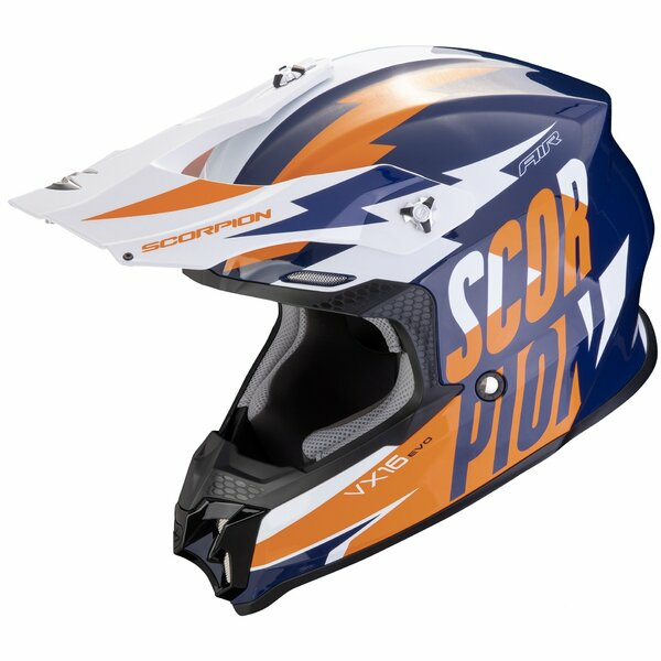 Casca cross-enduro SCORPION EXO VX-16 EVO AIR SLANTER Negru mat/Argintiu L, 1, nordicamoto.ro