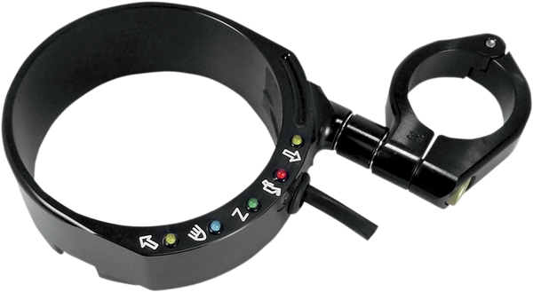 Speedometer Relocation Bracket With Easy Mount Clamp Black, Anodized, 1, nordicamoto.ro