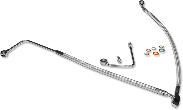 Designer Series Dot Front Lower Brake Line Kit Chrome, Sterling Chromite® Ii, 1, nordicamoto.ro