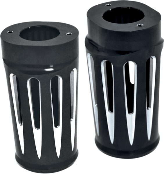 Aluminum Fork Boot Covers Black, Silver, 1, nordicamoto.ro