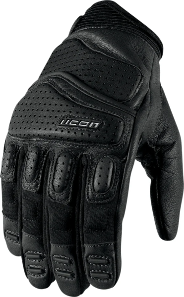 Manusi Piele Icon Superduty™ Black/White 4X, 10, nordicamoto.ro