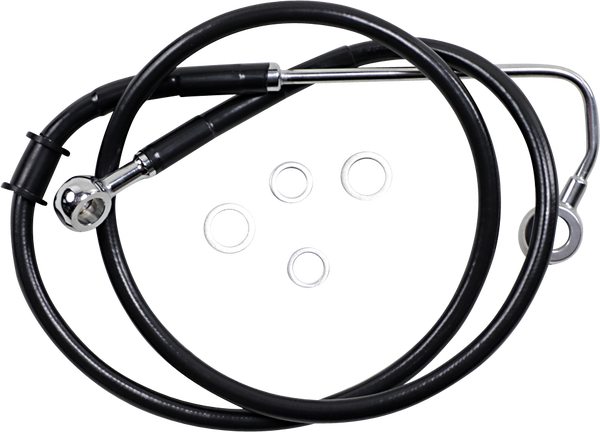 Extended Length Stainless Steel Brake Line Black, Vinyl Coated Oversize [+102 mm (4'')], 1, nordicamoto.ro