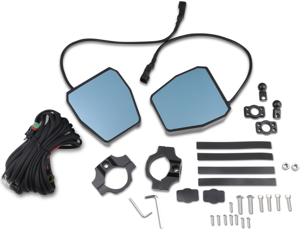 Utv Led Lighted Mirror Black, 1, nordicamoto.ro