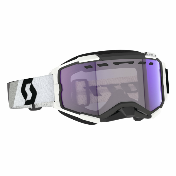 Scott Goggle Fury LS Snow Cross premium black/white / light sensitive blue chrom, 1, nordicamoto.ro