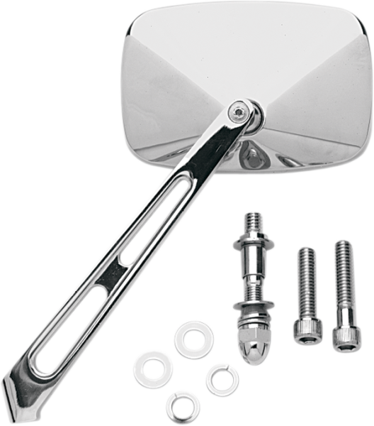 Rectangular Mirror With Air Stem Chrome, 1, nordicamoto.ro