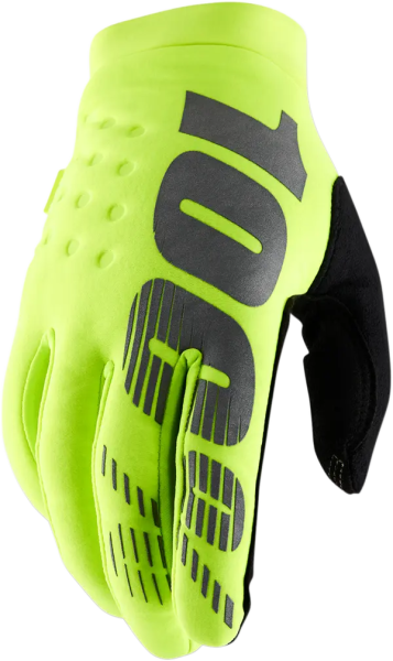 Manusi 100% Brisker  Fluo Yellow/Black M, 1, nordicamoto.ro