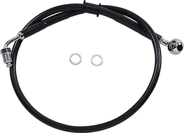 Extended Length Stainless Steel Brake Line Black, Vinyl Coated Oversize [+102 mm (4'')], 1, nordicamoto.ro