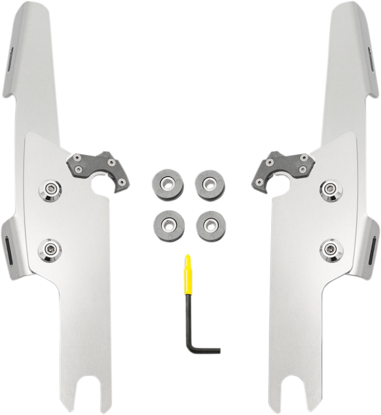 Fats/slim Windshield  Trigger-lock Complete Mount Kit Polished, 1, nordicamoto.ro