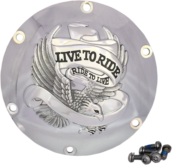 Live To Ride Derby Cover Silver, 2, nordicamoto.ro