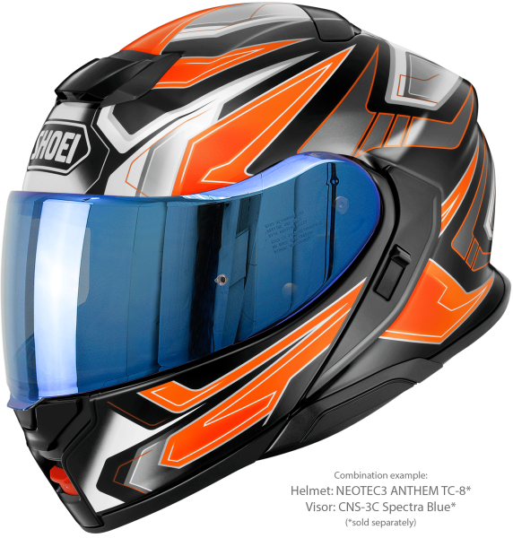 SHOEI NEOTEC3 ANTHEM TC-8 felhajtható sisak, fekete/narancssárga/fehér, XXL, 3, nordicamoto.ro