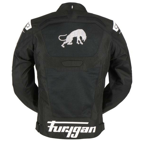 Furygan Atom Vented Evo textildzseki, fekete/fehér, S-es méret, 2, nordicamoto.ro