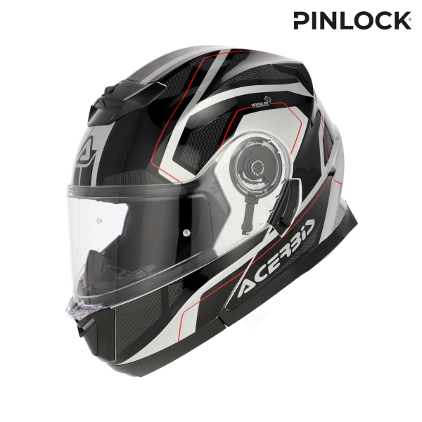Acerbis Serel 22-06 felnyitható sisak, fekete/ezüst, S-es méret, 12, nordicamoto.ro