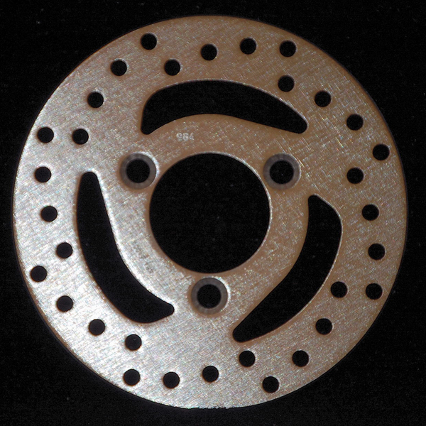 Round D-series Scooter Brake Rotor Silver, Stainless Steel, Zinc, 1, nordicamoto.ro