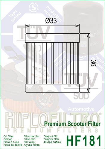 APRILIA 125/PIAGGIO 125 olajszűrő Hiflofiltro HF181, 1, nordicamoto.ro