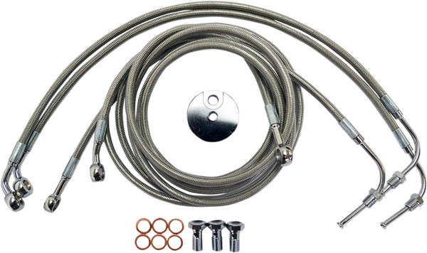 Stainless Steel Brake Line Kit Silver 30, 2, nordicamoto.ro
