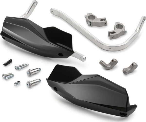 KTM alumínium kormányvédő készlet, 28,6 mm, fekete, 1, nordicamoto.ro