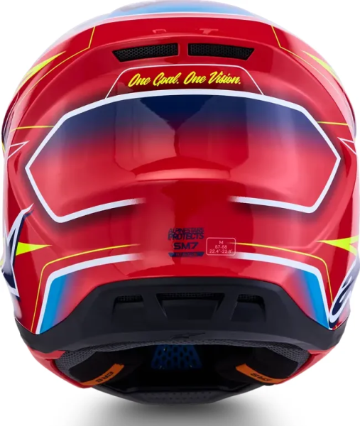 Alpinestars S-M7 öntött sisak, piros/sárga/kék, L-es méret, 8, nordicamoto.ro