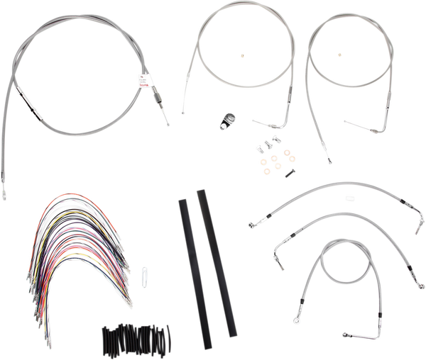 Complete Stainless Braided Handlebar Cable/brake Line Kit Silver, 1, nordicamoto.ro