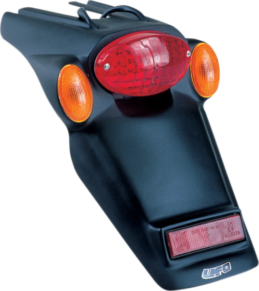 License Plate Holder With Tail/stop-light & Turn Signals Black Black, 1, nordicamoto.ro