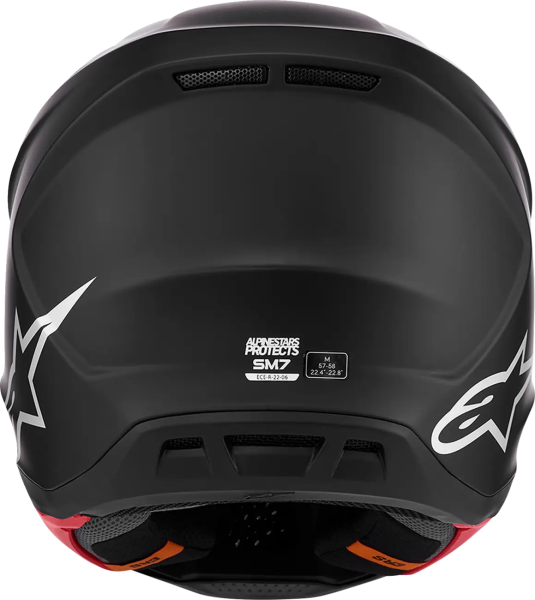 Alpinestars S-M7 egyszínű, matt fekete bukósisak, L-es méret, 4, nordicamoto.ro