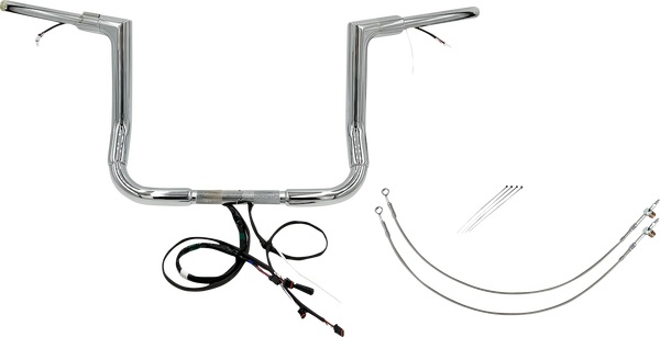 Plug & Play Ez Install 1-1/2(r) Flat Top Handlebar Kit Silver, 2, nordicamoto.ro