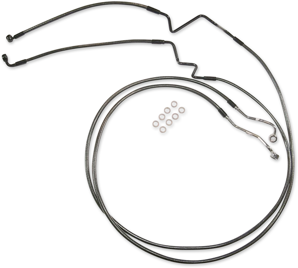 Designer Series Dot Front Lower Brake Line Kit Black, Black Pearl, 1, nordicamoto.ro