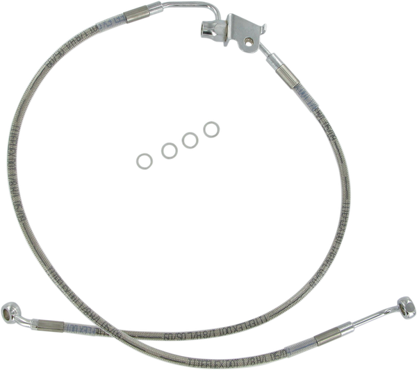 Stainless Steel Brake Line Kit Silver, Clear-coated, 1, nordicamoto.ro