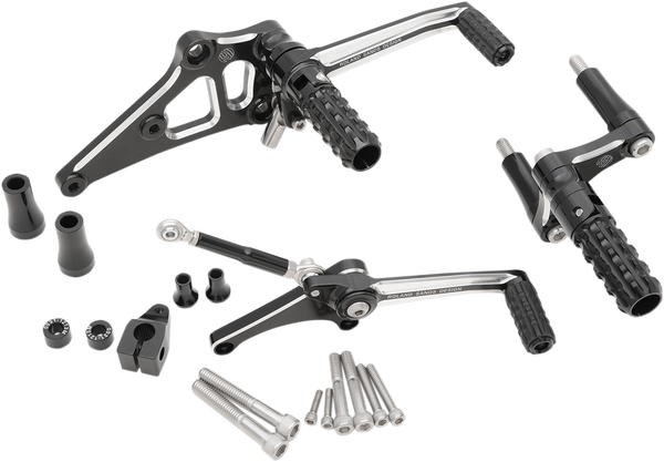 Foot Controls Rear Sets Bolt-on Black, 3, nordicamoto.ro