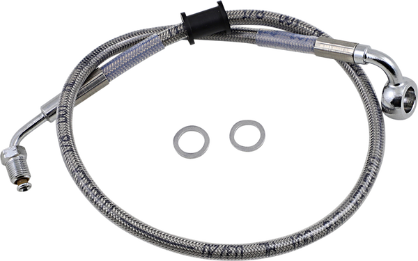 Stainless Steel Brake Line Kit Silver, Clear-coated, 1, nordicamoto.ro