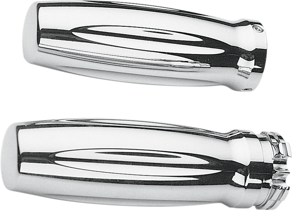 Chrome Billet Grips Silver, 1, nordicamoto.ro