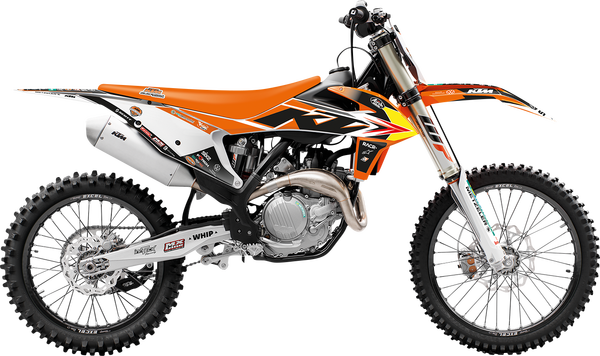 Trophy Graphic Kit With Seat Cover Yellow, Orange, Black, 2, nordicamoto.ro