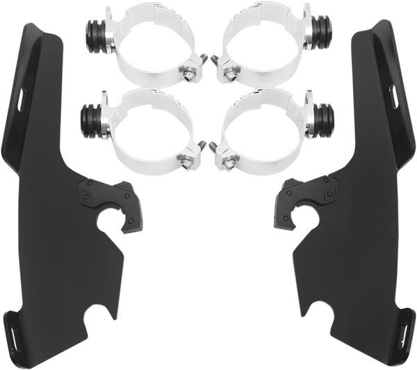 Fats/slim Windshield Trigger-lock Complete Mount Kit Black, 1, nordicamoto.ro