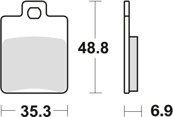 TRW Organic hátsó fékbetétek a DERBI SONAR 50/125 (2009–2013), a PIAGGIO NRG 50 (2004–2010) és a PEUGEOT TWEET 125/150 (2013–) modellekhez, 1, nordicamoto.ro