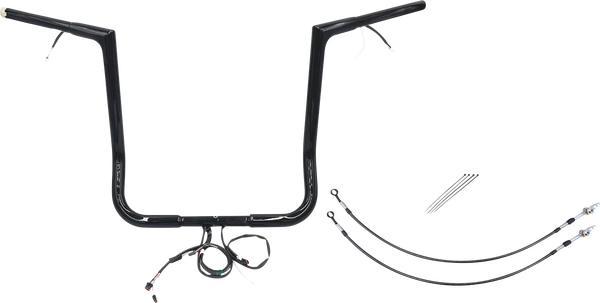 Plug & Play Ez Install 1-1/4(r) Flat Top Handlebar Kit Black, 1, nordicamoto.ro
