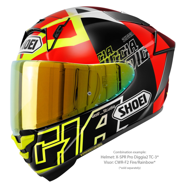 Casca Integrala SHOEI X-SPR PRO DIGGIA2 TC-3 Negru/Rosu/Galben L, 6, nordicamoto.ro
