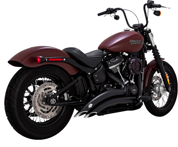 Big Radius Exhaust System Black, Mild Steel, 2, nordicamoto.ro