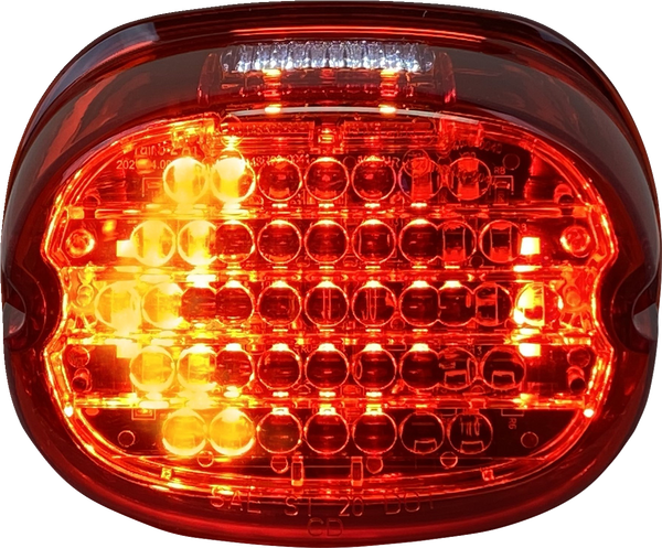 Low Profile Led Taillight With Integrated Auxiliary Turn Signals Red, 2, nordicamoto.ro