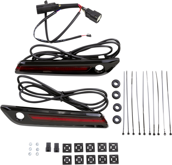 Led Saddlebag Hinge Covers Black, 2, nordicamoto.ro