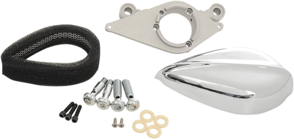 Teardrop Air Cleaner Assembly Silver, 1, nordicamoto.ro