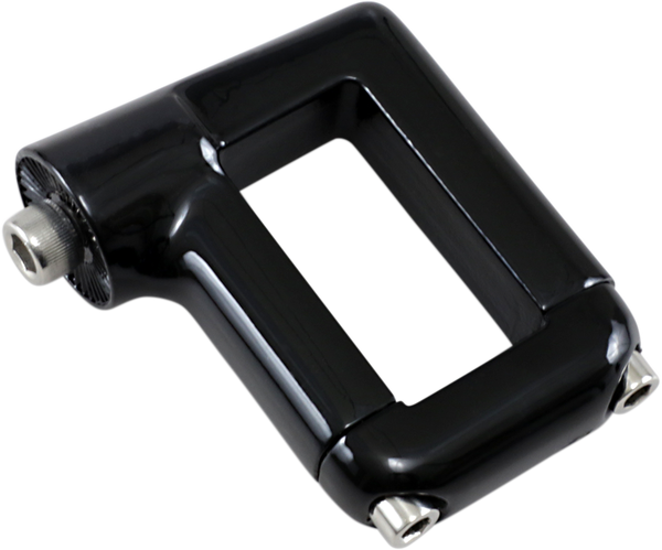 Side-mount License Plate Mount Clamp Gloss Black, 1, nordicamoto.ro