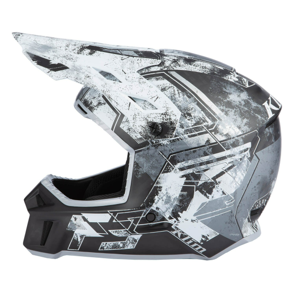 Klim F3 Carbon ECE Unruly fekete–fehér motoros sisak, 68, nordicamoto.ro