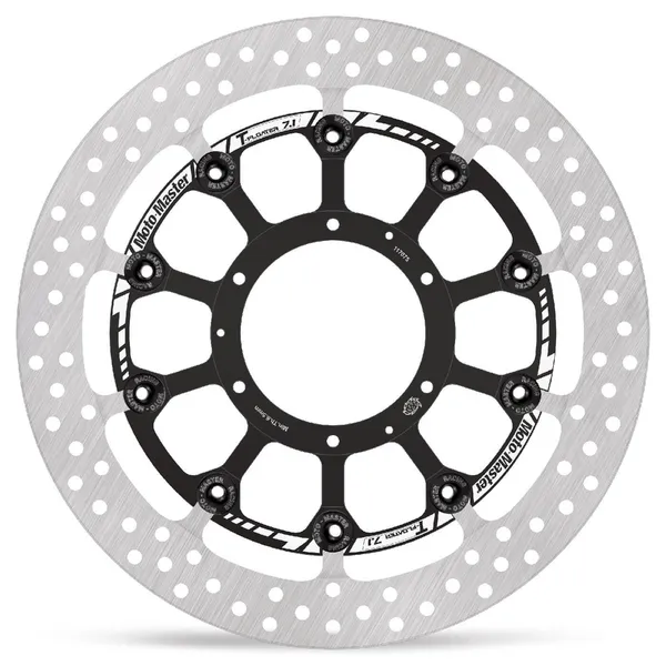 Halo sorozatú úszó rotor – fekete, ezüst, rozsdamentes acél, 1, nordicamoto.ro