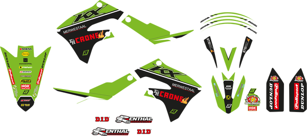 Graphic Kit Replica Team Kawasaki H&f 2022 Green, Black, 2, nordicamoto.ro